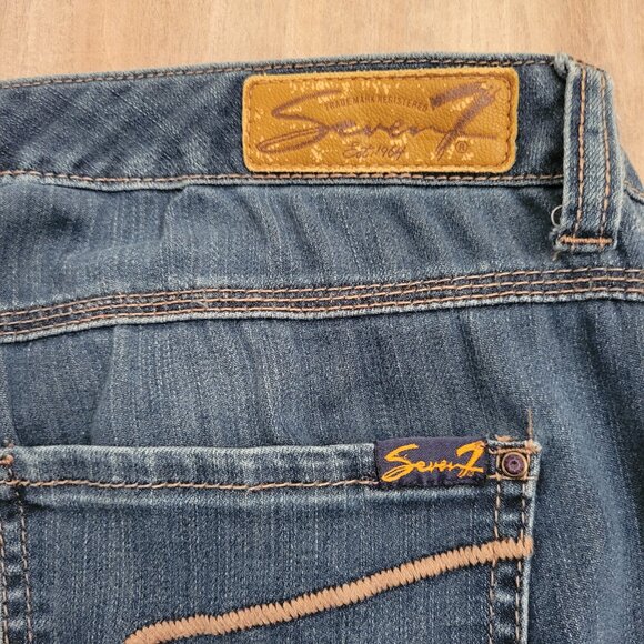 Seven 7 Legging Booty Shaper Jeans Dark Wash Womens Sz 14 - Picture 3 of 11